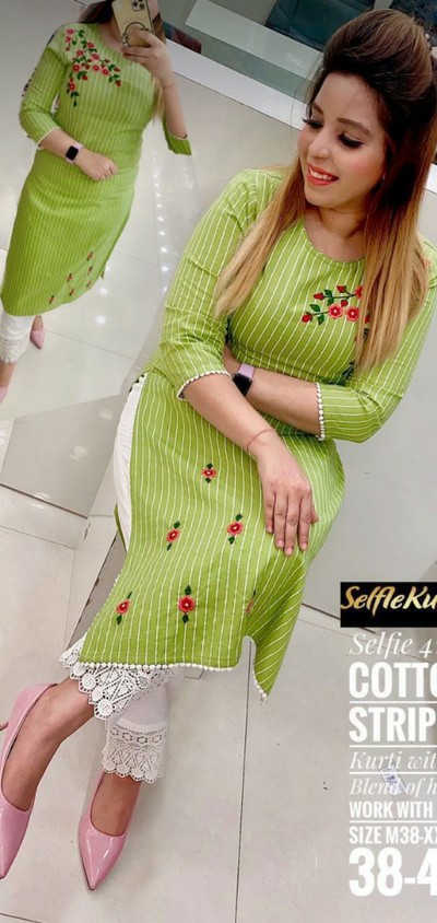 Rayon Embroidery Kurti with Pant